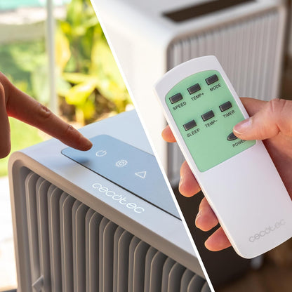 Cecotec Aire Acondicionado Portátil con Mando y Bomba de Calor ForceClima 9450 Style Heating, 9000 BTU, Táctil, Pantalla LED, 5 Modos, 2 Velocidades, Deshumidificador, Temporizador, 16 m², White