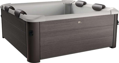 MSPA Tribeca para 6 Personas, 160 x 160 x 65 cm, 120 chorros de Masaje en 3 intensidades, desinfección UVC y ozono, utilizable Todo el año, Exterior e Interior, PVC Resistente de 6 Capas,