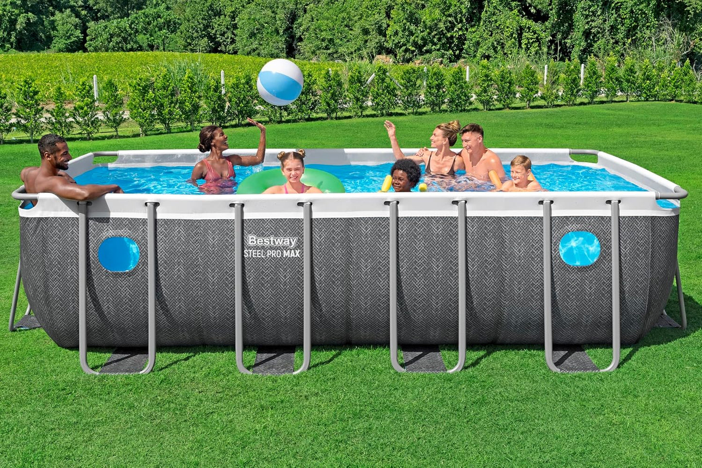 Bestway Juego de Piscina Rectangular Splashview de 16' x 8' x 48"/4.88 MX 2.44 MX 1.22 m