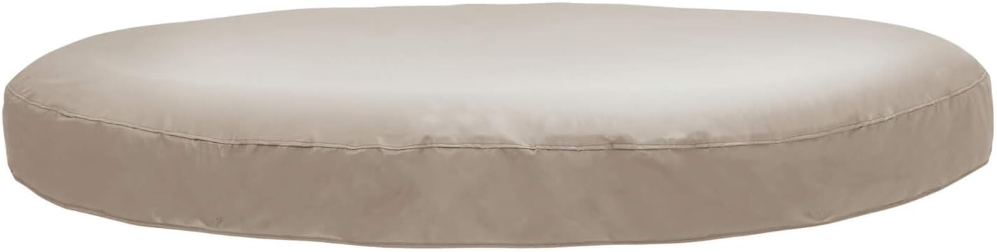 Home Deluxe - Bañera de hidromasaje Exterior - Splash - Color: Beige - ⌀ 208 cm, Altura 65 cm, 130 chorros de Aire - Incl. Cubierta, Juego de reparación, Juego de filtros I Bañera de hidromasaje
