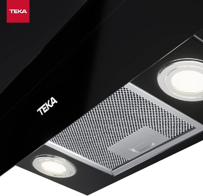 TEKA Campana Extractora de Pared 70 cm, Motor Doble EcoPower, Aspiración Perimetral, 3+1 Velocidades Fresh Air Aspiración 98m3 Ruido 61dB 2 LED DVT 78660 TBS