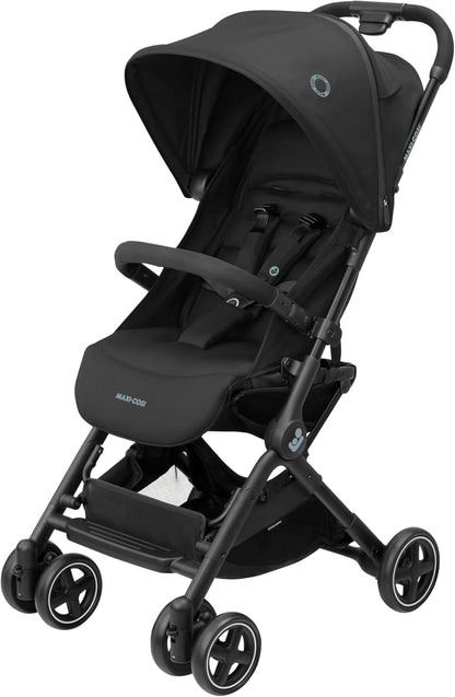 Maxi-Cosi Lara2, Silla de Paseo Ligera, 0-4 años, 0-22 kg, Silla Paseo Bebe Compacta, 3 Reclinaciones, Reclinación Total, Plegado Automático, Bandolera, Essential Black