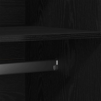 vidaXL Armario Roble Negro 90 x 52 x 200 cm Madera contrachapada, Almacenaje Moderno para Sala, Armario Rectangular, Organizador eficiente, solución Chic y ahorradora de Espacio