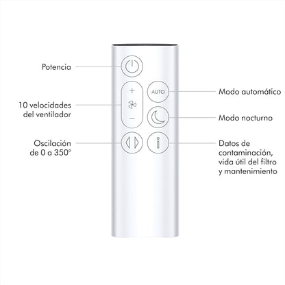 Purifier Cool Gen1 TP10 purificador de aire y ventilador – purificación potente, flujo de aire refrescante (Blanco)