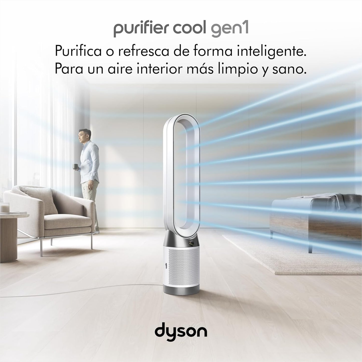 Purifier Cool Gen1 TP10 purificador de aire y ventilador – purificación potente, flujo de aire refrescante (Blanco)