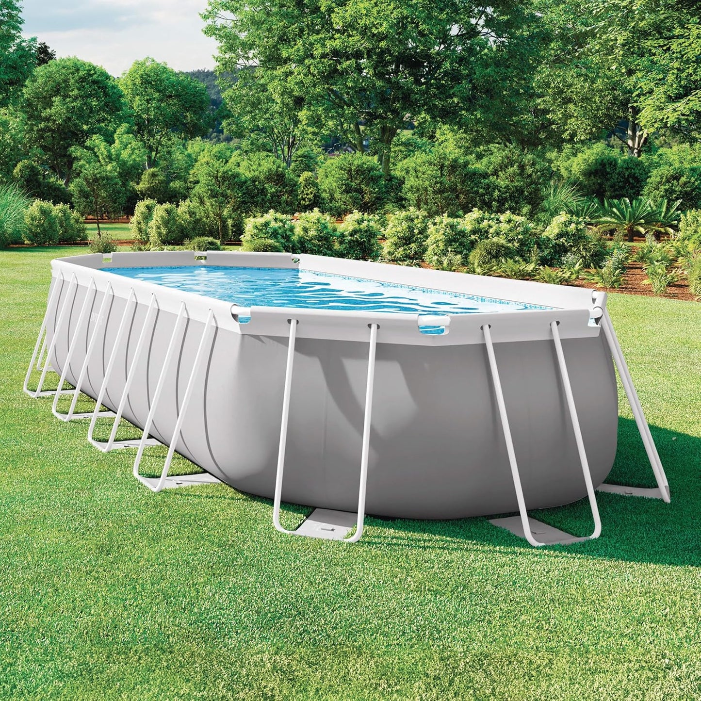Intex 26798NP - Piscina desmontable ovalada intex prism frame 610x305x122 cm con depuradora