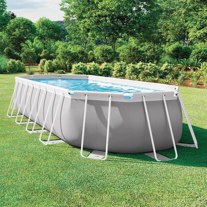 Intex 26798NP - Piscina desmontable ovalada intex prism frame 610x305x122 cm con depuradora