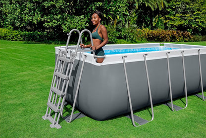 Bestway Juego de Piscina Rectangular de 13'6" x 6'7" x 48"/4.12 m x 2.01 m x 1.22 m