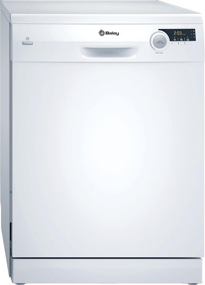 Balay - Lavavajillas de libre instalación, 60 cm, 12 servicios, Auto Diario, Pausa+Carga, ExtraSilencio, Blanco, 3VS506BP