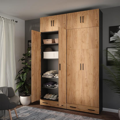 Vicco Armario Universal Ingo, Antracita/Roble Dorado, 80 x 183.8 cm
