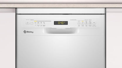 Balay - Lavajillas, Libre instalación, 45 cm de ancho, Motor ExtraSilencio, Home Connect, Display LED, Blanco, 3VN4030BA